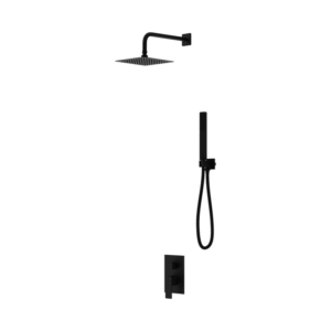 Duschset med takdusch Aquila Matt Black