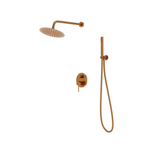 Inbyggt Duschset med Takdusch Orion Brushed Copper