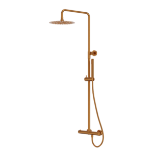 Termostatisk Duschset med Takdusch Orion Brushed Copper