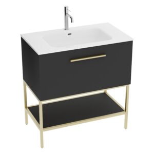 Fristående Badrumsskåp med Tvättställ Boston 80