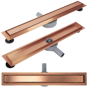 Golvbrunn Linjeavlopp NEOX PRO BRUSHED L. Copper 100