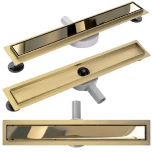 Golvbrunn Linjeavlopp PURE NEO MIRROR GOLD PRO 100